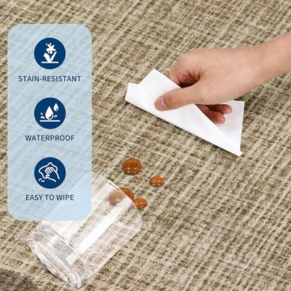 GarveeHome Scalloped Rug - color: Jute, size: 2' x 10' (Runner)