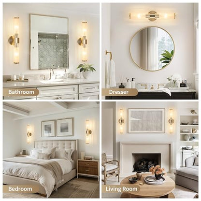 Morauroral Sand Nickel Battery Operated Wall Sconces Set of Two - color: Sand Nickel