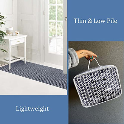 Lahome Boho Bathroom Runner Rug, 2x6 Washable Rugs for Kitchen Hallway - color: Navy Blue, size: 2' x 6' (Runner)