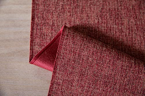 ZeeMart Red Table Runners 72 Inches Long, Burlap Linen Style Rustic Farmhouse Table Runner, Boho Woven Dining Table Runner, 13x72 Inches, Red - color: Classic Burlap/Red, size: 72" x 13" (Rectangular)