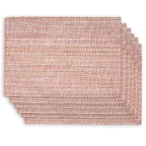 Urban Villa Two Tone Placemat Cotton Tablemat 14x20 (Set of 6) Fall - color: Falltone, size: 14" x 20"