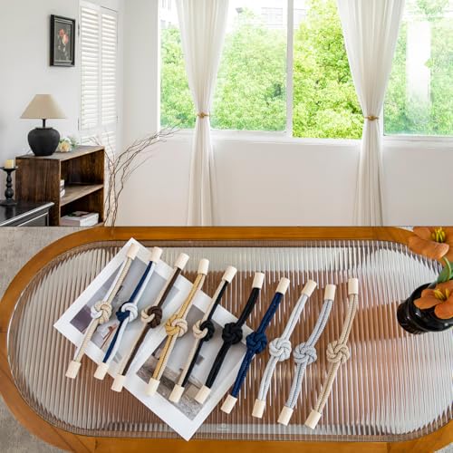 Magnetic Curtain Tiebacks Holdbacks Rope Curtain Tie Backs Outdoor Contoeey - color: Silver