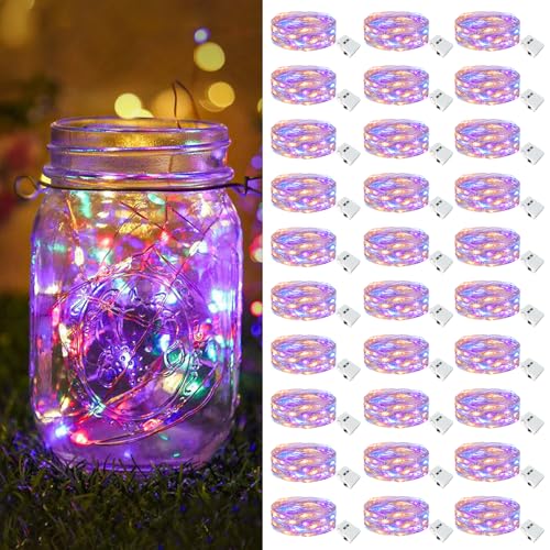 btfarm 30 Pack Fairy Lights Battery Operated Twinkle Lights with 3 Modes - color: Multicolor, size: 30 Pack