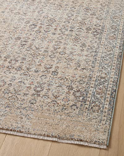 Loloi Angela Rose Blake Beige/Denim 2'-7" x 13' Runner Rug - color: Beige / Denim, size: 2'7" x 13' (Rectangular)