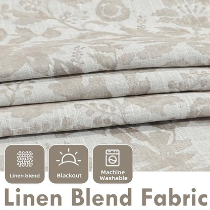 DriftAway Julia 100% Blackout Curtains Grommet 2 Panels, W52xL84, Beige - color: Linen Camel Beige, size: 52"W x 84"L (Pack of 2)