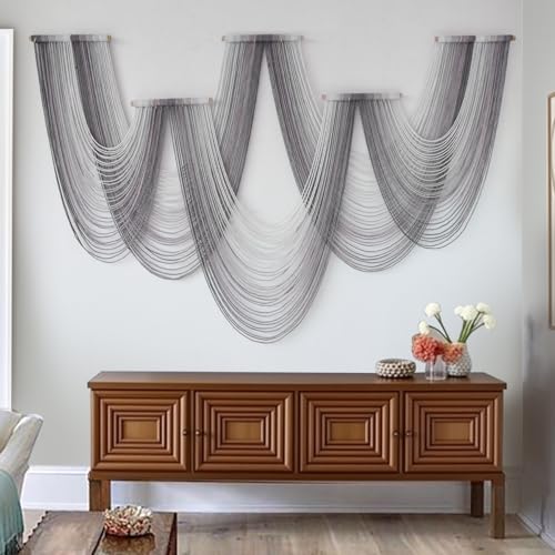IOWER Macrame Wall Hanging Dip Dyed Purple Tapestry Fiber Art Boho Decor - color: Grey Purple