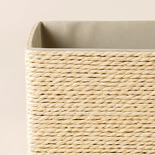 LA JOLIE MUSE Bathroom Basket Organizers, Paper Rope Storage, Beige 4 Pack - color: Beige