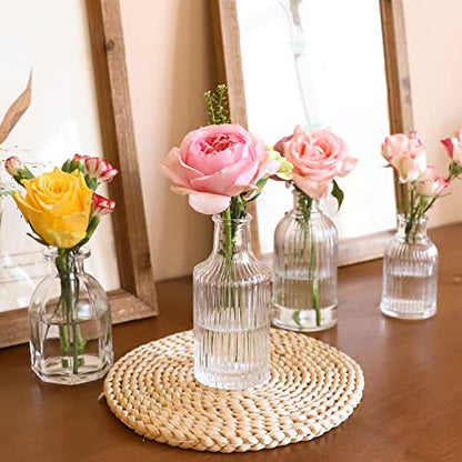 Bud Vases in Bulk 24, Small Glass Vase for Table Centerpieces - color: Clear, size: 2 Packs