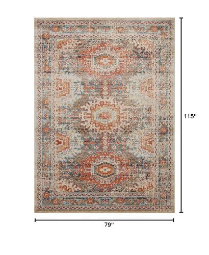 Loloi Jocelyn Mist/Multi 6'-7" x 9'-7" Area Rug - color: Mist / Multi, size: 6'7" x 9'7" (Rectangular)