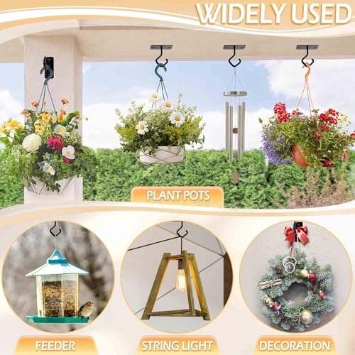 2.5" Ceiling Hooks for Hanging Plants - Heavy Duty Metal Hooks 2-Pack - size: 3C-2.5"4PCs