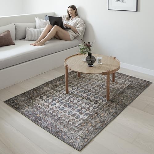 Humble Cypress 3’ x 5’ Ivory Cream Accent Rug - Persian-inspired design - size: 3' x 5' (Rectangular)