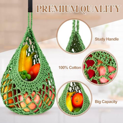 Honeydak 3 Hanging Baskets, Sage Green Mix, Open Mesh Teardrop - color: Sage Green Mix, style: Open Mesh Teardrop