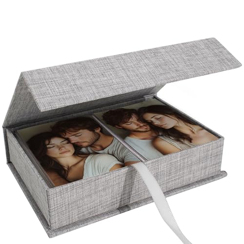Photo Storage Box 8x10, Memory Box - Grey - color: Grey, size: 8"x10"