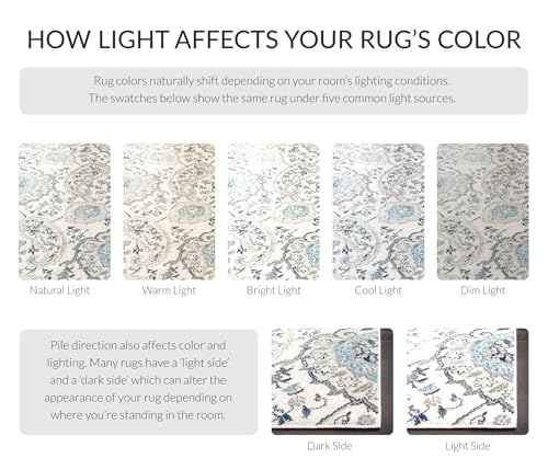 SAFAVIEH Madison Collection Runner Rug - 2'3" x 14', Cream & Light Grey, Boho Chic Glam Paisley Design, Non-Shedding & Easy Care, Ideal for High Traffic Areas in Living Room, Bedroom (MAD600C) - color: Cream/Light Grey, size: 2'3" x 14' (Runner)