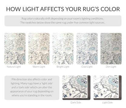 SAFAVIEH Madison Collection Runner Rug - 2'3" x 14', Cream & Light Grey, Boho Chic Glam Paisley Design, Non-Shedding & Easy Care, Ideal for High Traffic Areas in Living Room, Bedroom (MAD600C) - color: Cream/Light Grey, size: 2'3" x 14' (Runner)