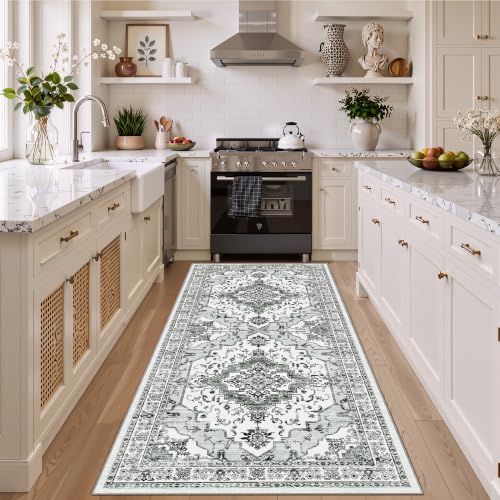 Arenarug 2x6 Washable Runner Rug for Hallway, Light Grey - color: Light Grey, size: 2' x 6' (Runner)
