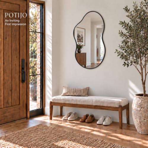Irregular Wall Mirror 24×40 Inch Black - color: Black, size: 24"L x 40"W