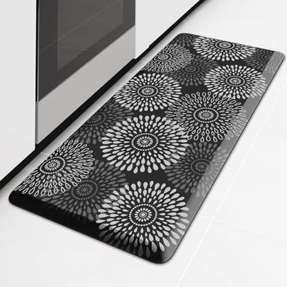 Kitchen Mat Water-Resistant Kitchen Rugs Cushioned Anti-Fatigue Floor Mat - color: Black, size: 39"L x 17.3"W x 0.5"Th