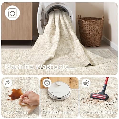 2x3 Rug Non Slip, Small Washable Entryway Rug,Beige - color: Beige/Ivory, size: 2' x 3' (Rectangular)