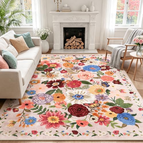 Blush Area Rug 6x9 for Living Room Bedroom - color: Blush Beige, size: 6' x 9' (Rectangular)