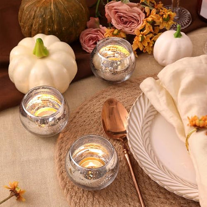 Volens 24PCS Silver Votive Candle Holders for Table Centerpieces - color: Silver, size: 24 PACK