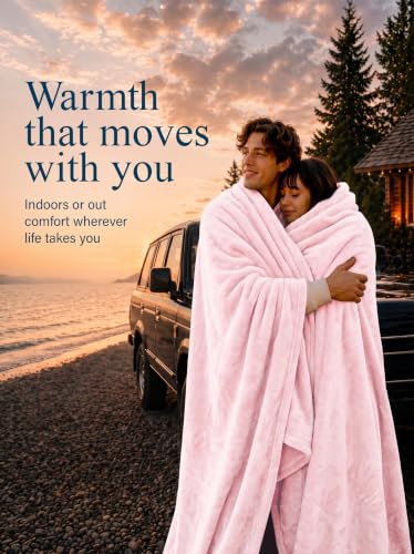 Utopia Bedding Ultra Soft Fleece Bed Blanket Throw Size Pink (50x60 Inches) - color: Pink, size: Throw (50x60 Inch)