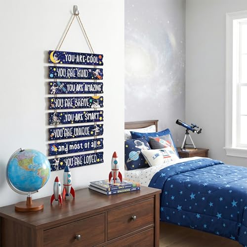 TOMPOP Wall Art Decor, Wooden, for Kitchen Dining Room, Outer Space Solar - style: Outer Space