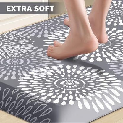 Kitchen Mat Water-Resistant Kitchen Rugs Cushioned Anti-Fatigue Floor Mat - color: Grey, size: 39"L x 20"W x 0.8"Th