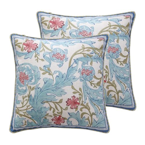 patdrea Designer Vintage Linen Throw Pillow Cover,18"x18",Set of 2-Fromm A - color: Fromm a, size: 18" x 18" (Pack of 2)