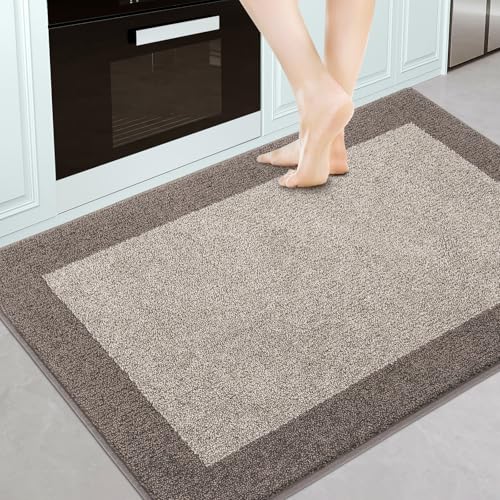 Kitchen Rug 32" x 48", Throw Rug for Bathroom, Floor, Door - color: Beige, size: 32" X 48"