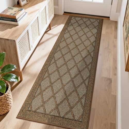 COSY HOMEER Hallway Runner Rugs Door Mat 2x6 Ft Dirt Trapper,Brown - color: Brown, size: 2' x 6' (Rectangular)
