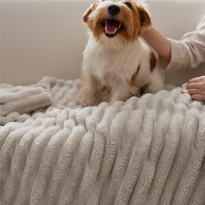 Bedsure Soft King Size Blankets for Bed Beige 108"x90" - color: Beige, size: King