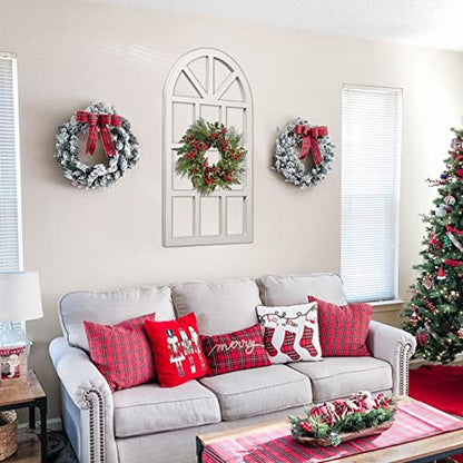 Sintosin Farmhouse Window Frame Wall Decor Living Room 36" x 20"