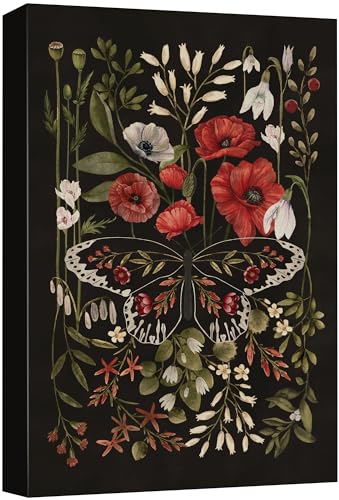 SIGNFORD Canvas Print Wall Art Vintage Bouquet Nature Wilderness Illustrations Floral Botanical Print Modern Art Decorative Multicolor Rustic Cozy for Bedroom - 12"x18" - color: Ab04-2312-na31, size: 12" x 18"