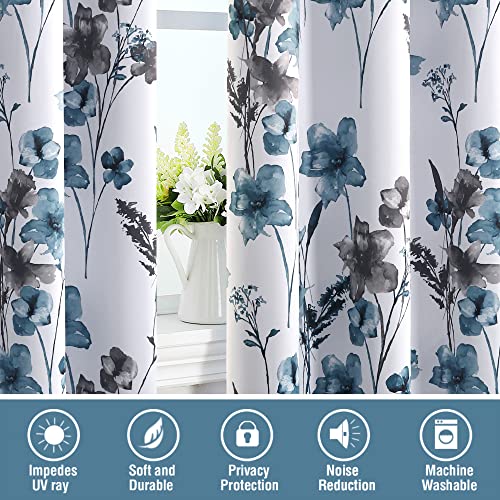H.VERSAILTEX 100% Blackout Curtains 96 Inches for Living Room, Grey/Blue - color: Grey/Blue, size: 52"W x 96"L (Pack of 2)