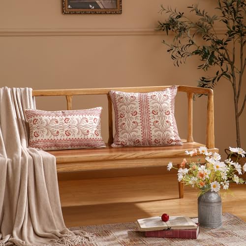 ISAENNE Designer French Rectangle Throw Pillow Cover,Set of 2,20"x12" - color: Chamonix a, size: 20" x 12" (Pack of 2)