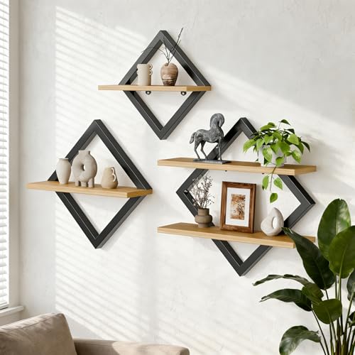 Set of 3 Floating Shelves for Wall, Hanging Wall Shelves Decor living Room