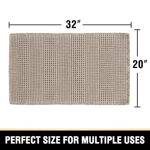 H.VERSAILTEX Upgraded Waffle Bath Mat Super Absorbent Non Slip Bath Rug for Bathroom Floor, 20" x 32", Irish Cream - color: Irish Cream, size: 20" x 32"