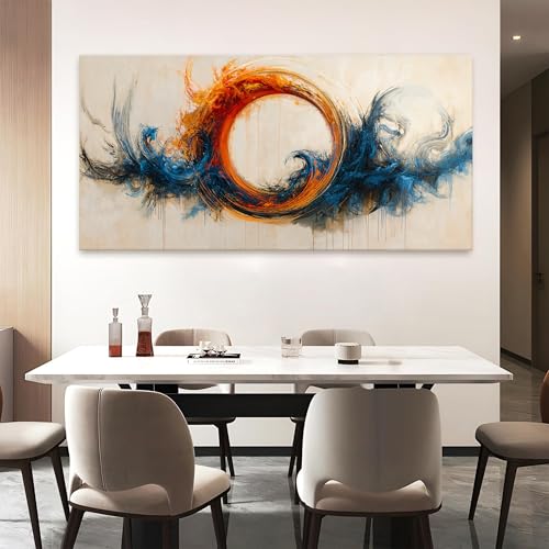Large Wall Art Prints 29"x58" Abstract Red Blue Wall Art For Living Room - color: IU1E, size: 58"L x 29"W