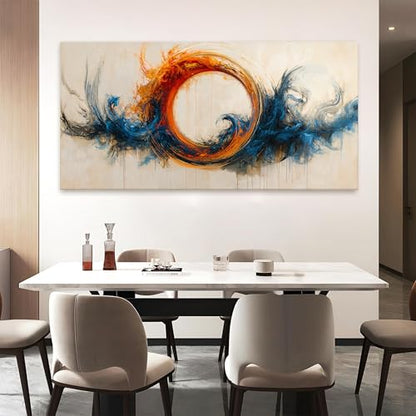 Large Wall Art Prints 29"x58" Abstract Red Blue Wall Art For Living Room - color: IU1E, size: 58"L x 29"W