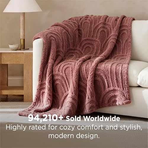 Bedsure GentleSoft Pink Throw Blankets for Women - Super Soft Cozy Modern Decorative Throw Blankets for Girls, Aesthetic Pink Cozy Accent for Couch & Bed, Dusty Rose, 50x60 Inche - color: Dusty Rose, size: Throw (50" x 60")