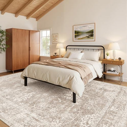 Madane Living Room 10x14 Area Rugs, Washable Soft Natural Rug Brown/Sand - color: Brown/Sand, size: 10' x 14' (Rectangular)