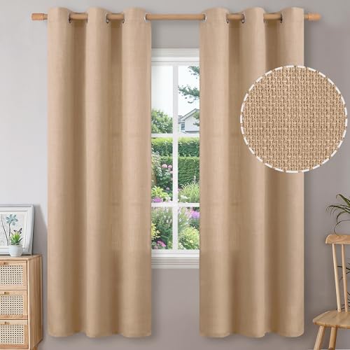 BGment Tan Curtains 72 Inches 2 Panels for Living Room - color: Tan, size: 42"W x 72"L (Pack of 2)