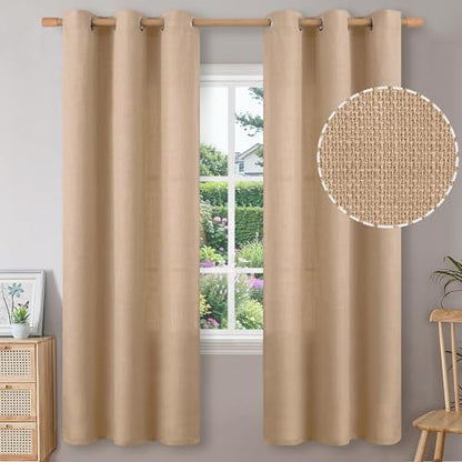 BGment Tan Curtains 72 Inches 2 Panels for Living Room - color: Tan, size: 42"W x 72"L (Pack of 2)