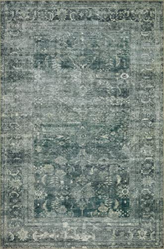 Loloi Magnolia Home Banks Blue/Lagoon 2'-6" x 7'-6" Runner Rug - color: Blue / Lagoon, size: 2'6" x 7'6" (Rectangular)