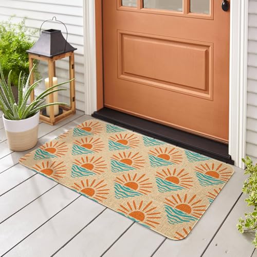 Boho Sunshine Kitchen Mats Non Slip Farmhouse Kitchen Rugs Bohemia Home Decor Low-Profile Washable Floor Mat 30x17 Inch - color: Boho Kitchen Mat-03, size: 30x17 inch