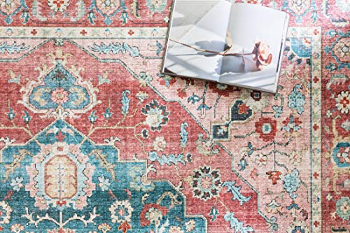 Loloi Skye Brick/Ocean 2'-0" x 5'-0" Accent Rug - color: Brick / Ocean, size: 2' x 5' (Rectangular)