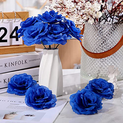 Yunlly 100 Pcs Artificial Flower for Wedding, Blue - color: Blue