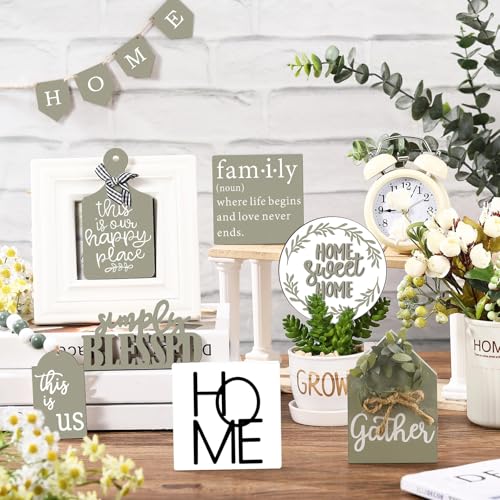FairySandy 11 Pcs Tiered Tray Decor Farmhouse Set, Classic - style: Classic