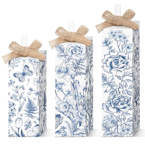 MiniInflat Chinoiserie 3 Pcs Table Decor, Wooden Block Sign Tiered Tray - style: Chinoiserie